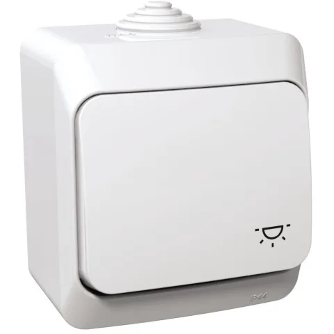 Intrerupator revenire cu indicator luminos Schneider Cedar WDE000513, alb