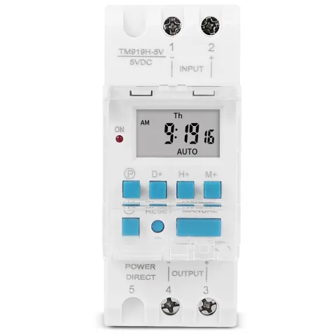 Temporizator programabil 5V, Sinotimer, 1min -168 ore, releu electronic cu ceas si baterie inlocuibila TM919H-5V