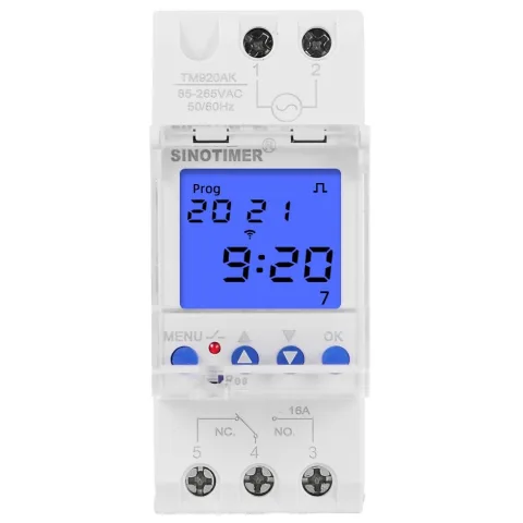 Releu digital cu temporizator, Sinotimer, temporizator, intrerupator, programabil, iluminat, 230V, 16A, TM920AKL