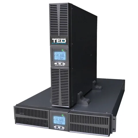UPS 1000VA / 900W rackabil 2U Online dubla conversie, management, 2x 9Ah, sinusoida pura, TED Electric TED004048