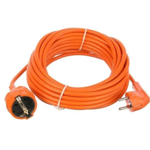 Prelungitor 10 metri cu stecher si cupla schuko, cablu 3x1,5mm, cauciucat, portocaliu TED Electric TED004185