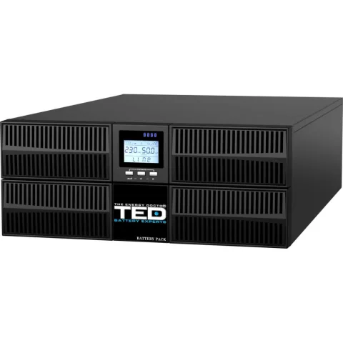 UPS Rackabil 4U 6000VA / 6000W Monofazat 230V, Online cu Dubla Conversie, Unda Sinusoida Pura, TED Electric TED006226