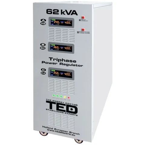 Stabilizator retea 380V maxim 62KVA TED cu servomotor trifazat TED60K3SVC TED000217, 48KW