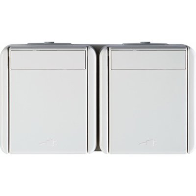 Fontana Priza dubla CP PT alb, TEM Modul TEM-CF10PW-U