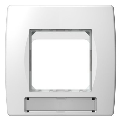 Rama decorativa Soft IP44 alb 2M (priza), TEM Modul TEM-CM23PW-U