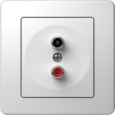 Ekonomik Priza audio alb, TEM Modul TEM-KE22PW-B