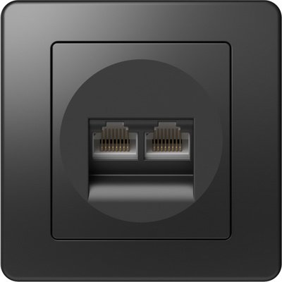 Ekonomik Priza tel dubla 2x RJ45 , TEM Modul TEM-KE39NB-B