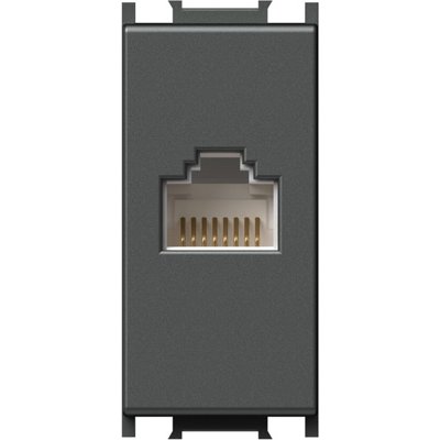 Modul Priza date cat.5 RJ45 1M Antracit, TEM Modul TEM-KM37AT-U