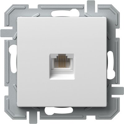 Logiq Priza Simpla Telefon 1P KS RJ11 Alb, TEM Modul TEM-KQ36PWXO-U