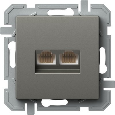 Logiq Priza Date Dubla 1P RJ45 CAT6 Titan, TEM Modul TEM-KQ41TIXO-U