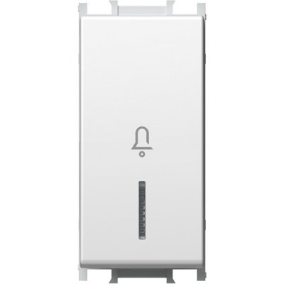 Modul Buton cu LED Simplu 1M 16A IP20 Alb, TEM Modul TEM-SM11PWIN01-B