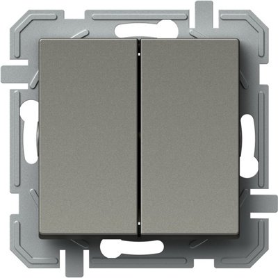 Logiq Intrerupator Dublu 1P 10A 250V Titan, TEM Modul TEM-SQ50TIXO-U