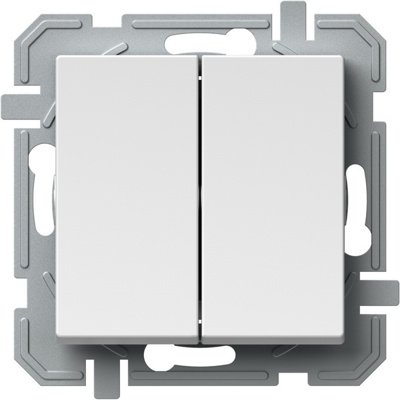 Logiq Intrerupator Dublu 1P 10A 250V Alb, TEM Modul TEM-SQ50PWXO-U