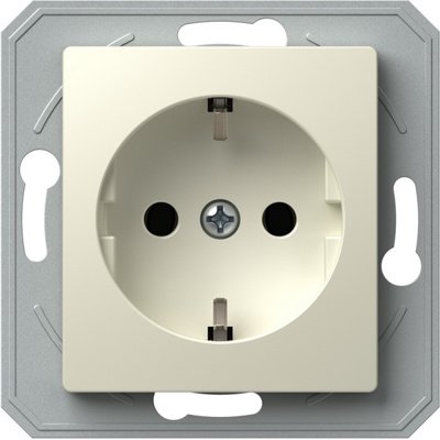 Ekonomik Priza SCHUKO 1P 16A ST IP20 Crem, TEM Modul TEM-VE10IWXO-U