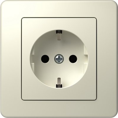 Ekonomik Priza SCHUKO 1P 16A ST IP20 Crem, TEM Modul TEM-VE10IW-B
