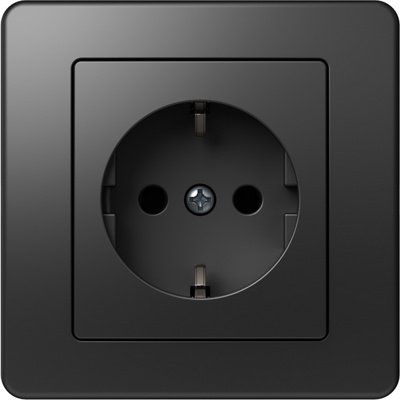 Ekonomik Priza SCHUKO 1P 16A ST IP20 Negru, TEM Modul TEM-VE10NB-B