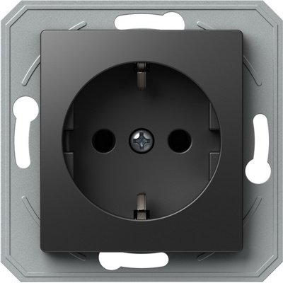 Ekonomik Priza SCHUKO 1P 16A ST IP20 Negru, TEM Modul TEM-VE10NBXO-B