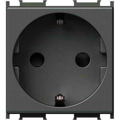 Modul Priza SCHUKO+KS2P+E 16A 250V~ 2M antracit, TEM Modul TEM-VM10AT-U