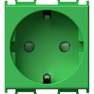 Modul Priza SCHUKO 1P 16A ST IP20 2M verde, TEM Modul TEM-VM10GR-B