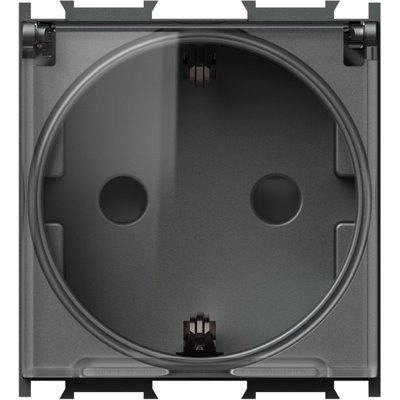 Modul Priza SCHUKO+capac 2P antracit, TEM Modul TEM-VM11AT-B