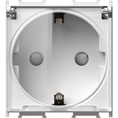 Modul Priza SCHUKO+capac 1P 16A ST IP20 alb, TEM Modul TEM-VM11PT-B