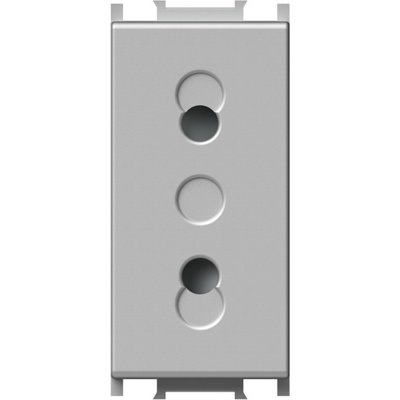 Modul Priza S. EURO 1M 10A ST IP20 Argintiu, TEM Modul TEM-VM20ES-B
