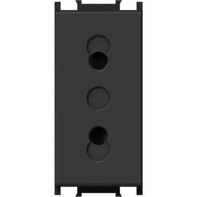Modul Priza S. EURO 1M 10A ST IP20 Negru, TEM Modul TEM-VM20SB-B