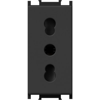Modul Priza st. italian 1M 16A ST IP20 Negru, TEM Modul TEM-VM30SB-U