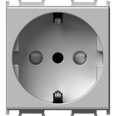 Modul Priza SCHUKO/ITA 1P 16A ST IP20 Argint, TEM Modul TEM-VM32ES-U