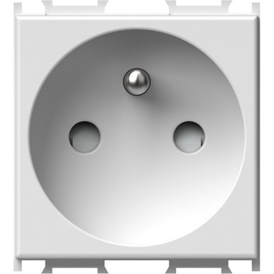 Modul Priza st. francez 1P 16A ST IP20 alb, Set 10 buc, TEM Modul TEM-VM40PW-P