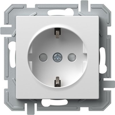 Logiq Priza SCHUKO borne cu surub 1P 16A Alb, TEM Modul TEM-VQ10PWXO-U
