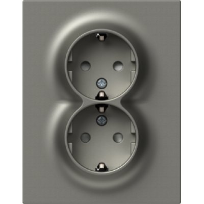 Logiq Priza Dubla SCHUKO Slim 16A Titan, TEM Modul TEM-VQ16TIF-U