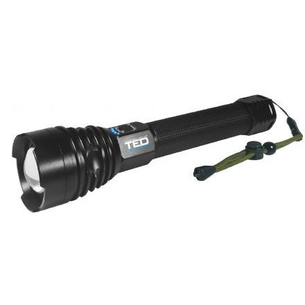 Lanterna cu acumulator si ZOOM 1800lm, include 2 acumulatori 18650, TED TL-8196
