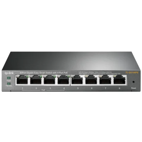 TPL SW 8-PORT GB EASY SMART + 4-PORT PoE TP-LINK TL-SG108PE