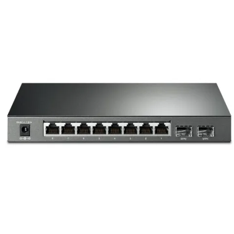 Switch Tp-Link TL-SG2210P Smart JetStream cu 8 Porturi Gigabit PoE+ si 2 Sloturi SFP