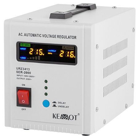 Stabilizator tensiune automat cu relee 230v 2000VA / 1200W KEMOT URZ3413 SER-2000