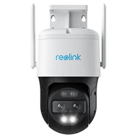 Camera IP WiFi Speed Dome PTZ Reolink TrackMix W760, 4K, 2.8 + 8 mm, lumina alba / IR 15 m, dual band, slot card, microfon, difuzor