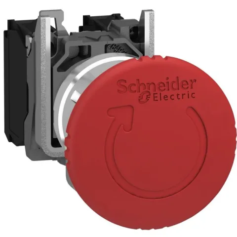 Buton oprire de urgenta 2NC rosu 22 Schneider XB4BS8444