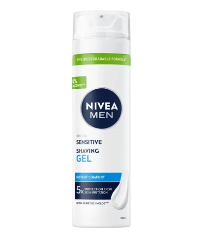 Gel de ras Men Sensitive, 200ml, Nivea