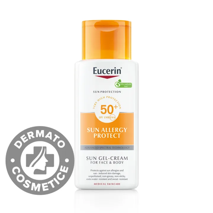 Crema de corp impotriva alergiei la soare cu SPF50, 150ml, Eucerin