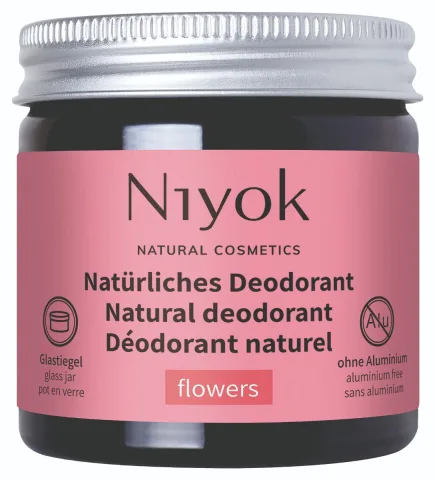 Deodorant crema 100% natural cu aroma Flower, 40ml, Niyok