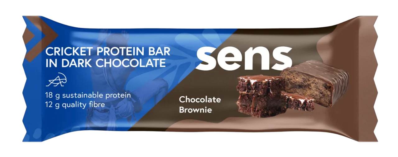 Baton proteic cu aroma de Ciocolata Neagra si Brownie, 60g, Sens