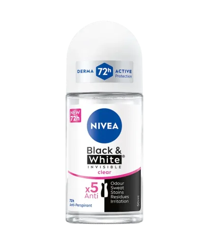 Deodorant roll-on pentru femei Black & White, 50ml, Nivea