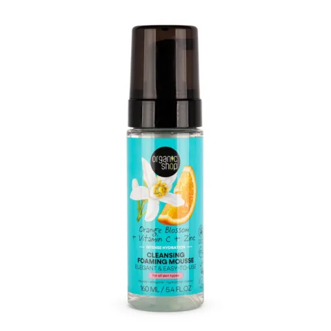 Spuma de curatare hidratanta Orange Blossom, 160ml, Organic Shop