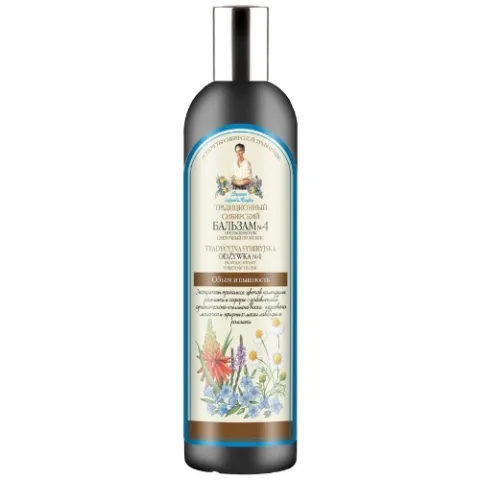Balsam natural pentru volum si stralucire cu propolis, 550ml, Bunica Agafia