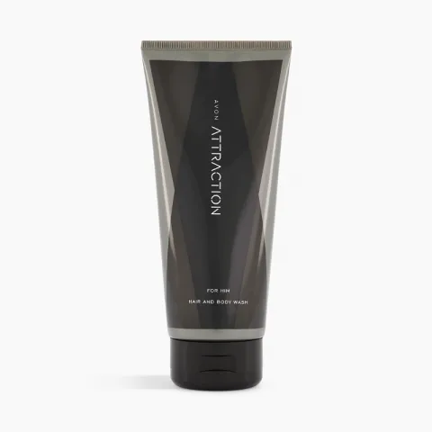 Gel de dus pentru par si corp barbati Attraction, 200ml, Avon