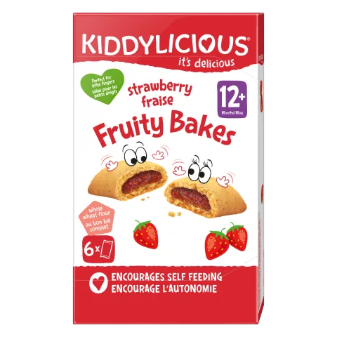 Biscuiti moi cu capsuni +12 luni, 132g, Kiddylicious