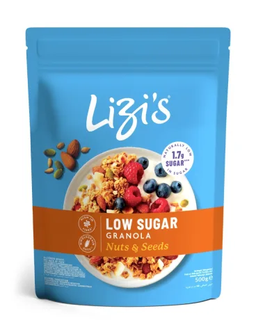 Musli cu un continut scazut de zahar, 500g, Lizi's Granola