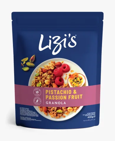 Musli cu fructul pasiunii si fistic, 400g, Lizi's Granola