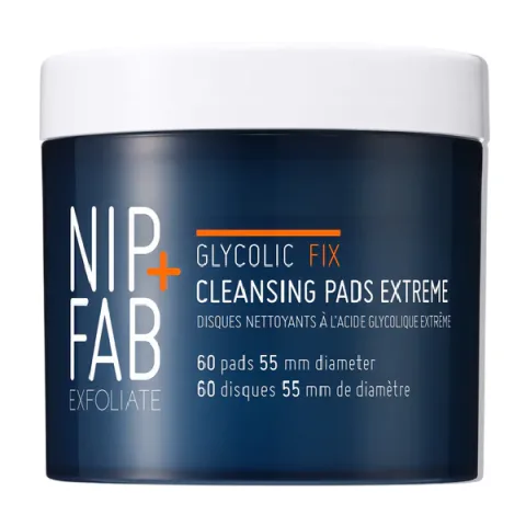 Dischete pentru curatarea fetei Glycolic Fix Extreme, 60 bucati, NIP+FAB